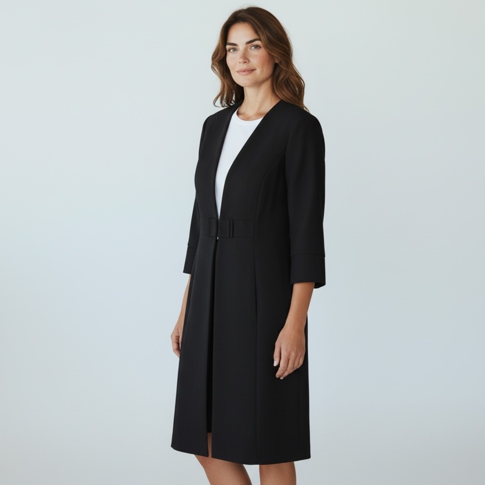 Tahari Women's Elegant Black Topper Jacket Size 2